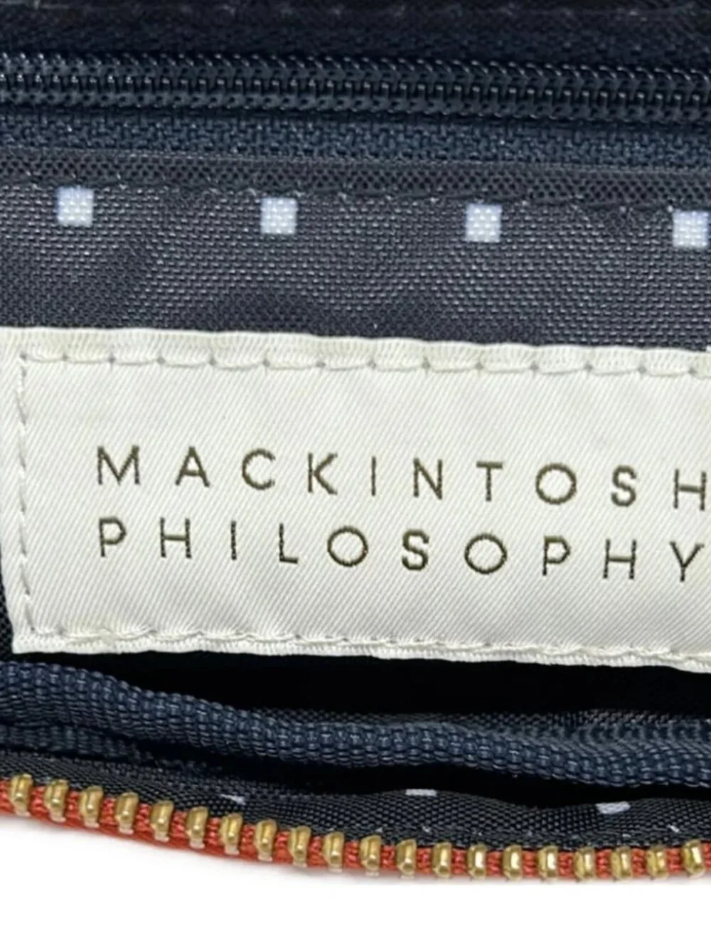 MACKINTOSH PHILOSOPHY Orange Dark Brown Nylon Shoulder Bag